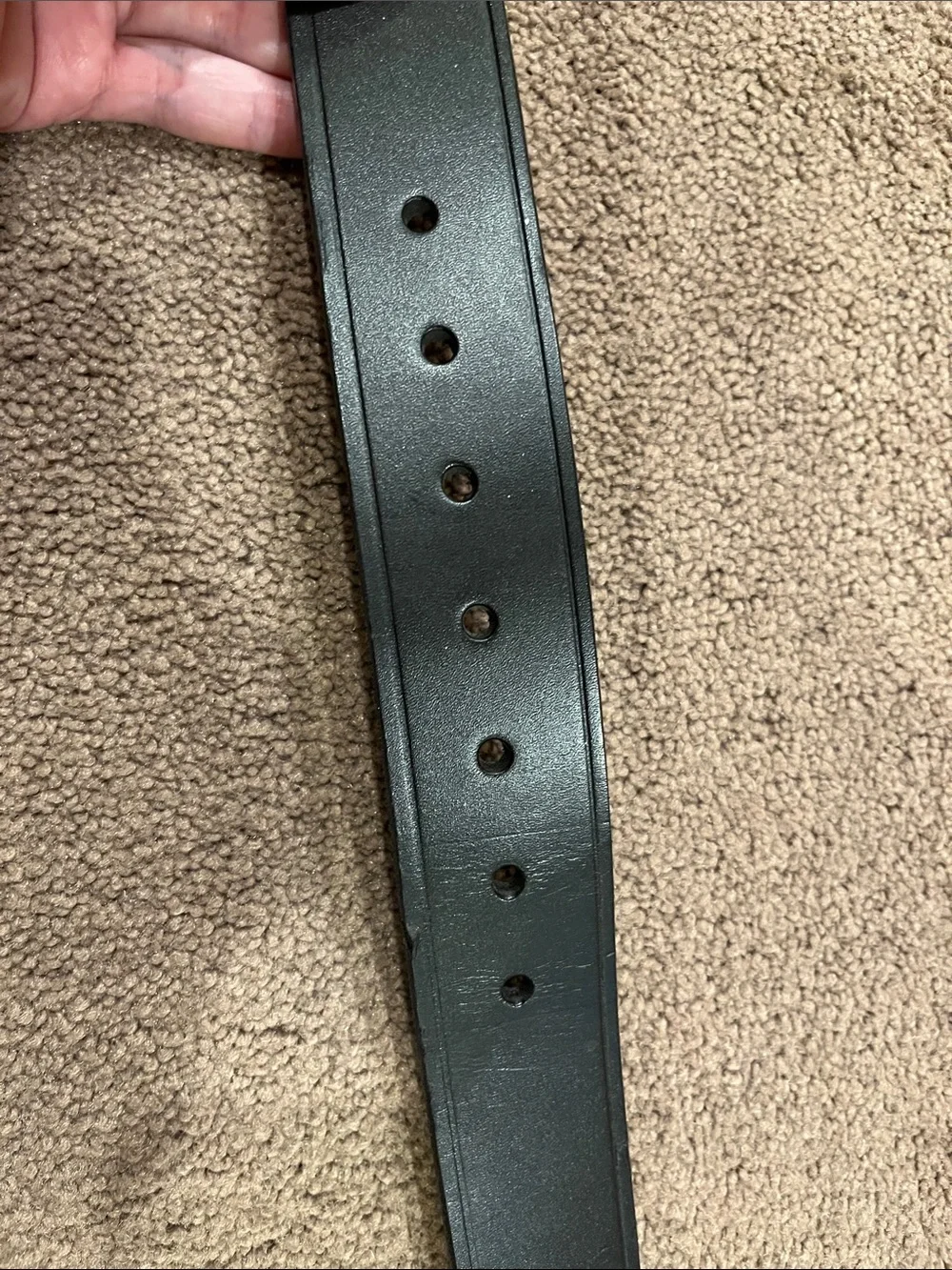Boston Leather Men's Classic Black Belt with Silver Buckle size 54